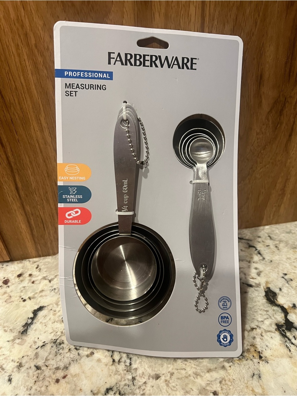 Farberware Stainless Steel Measuring Cup and Spoon Set